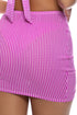 Luli Fama Paradise Check Scrunched Up Mini Skirt