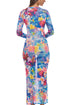 Luli Fama Underwater Dreaming V Neck Long Sleeve Maxi Dress