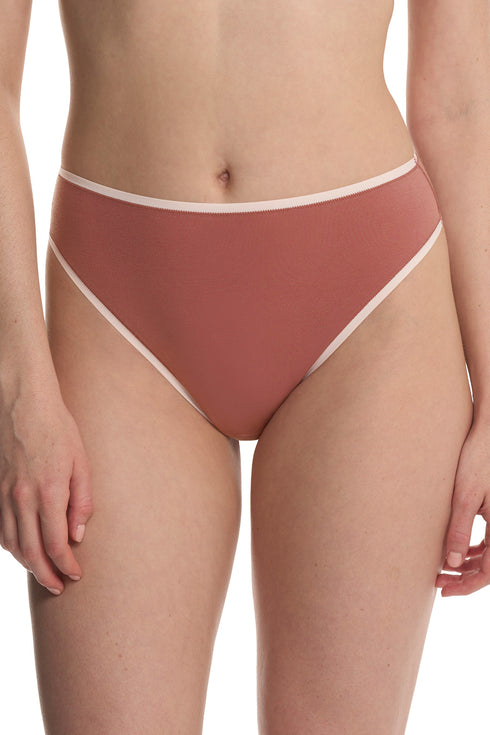 Natori Bliss Bare Cotton High Cut Brief