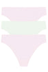 Natori Bliss Bare Cotton Thong 3-pack