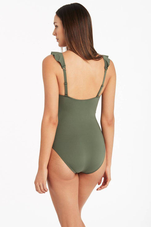 Sea Level Essentials Frill One Piece