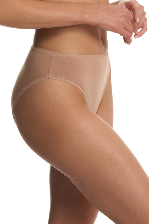 Natori Bliss Bare Cotton High Cut Brief