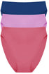 Natori Bliss Bare Cotton High Cut Brief 3-pack