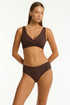 Sea Level Spinnaker Cross Front Bra Top
