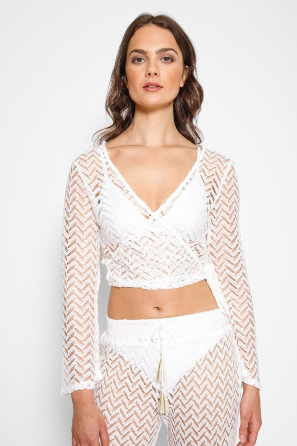 Koy Resort Zuma Long Sleeve Wrap Top