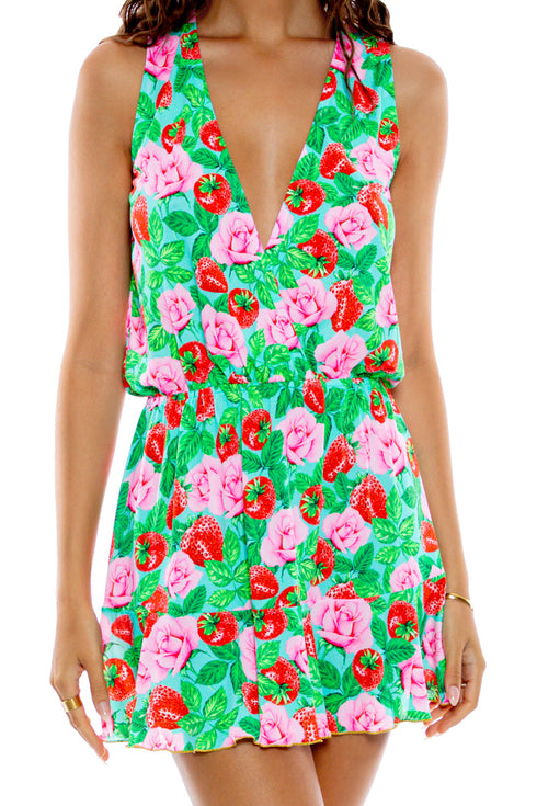 Luli Fama Strawberry Fields Tank Playera Dress