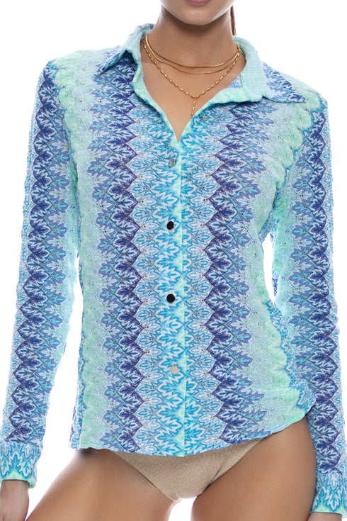 Luli Fama Seven Seas Button Up Top