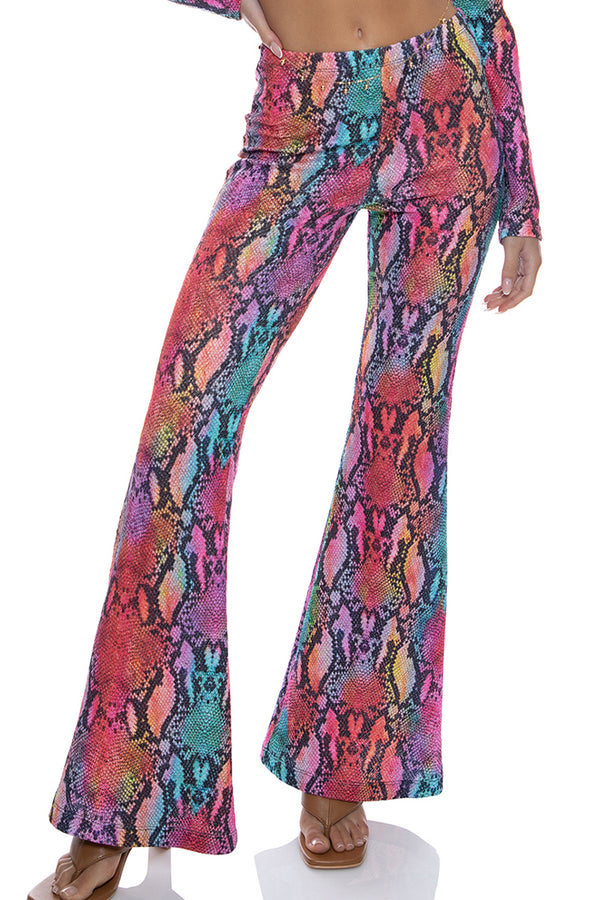 Luli Fama Electric Skin Flare Pants