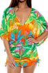 Luli Fama Palm Breeze Cabana V Neck Dress