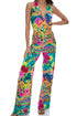 Luli Fama Wild Blooms Halter Jumpsuit