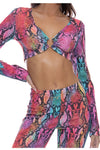 Luli Fama Electric Skin Ring Long Sleeve Top