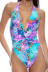 Luli Fama Treasure Front Twist Halter One Piece