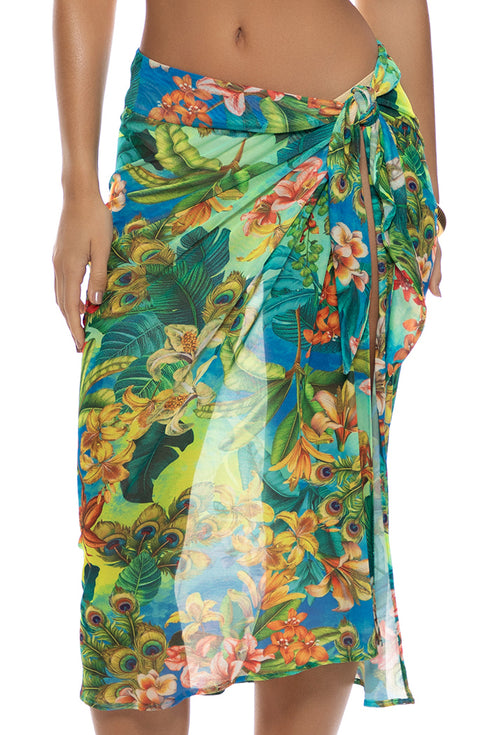 Luli Fama Peacock Affair Long Wrap
