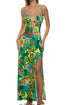 Luli Fama Peacock Affair Bandeau Dress