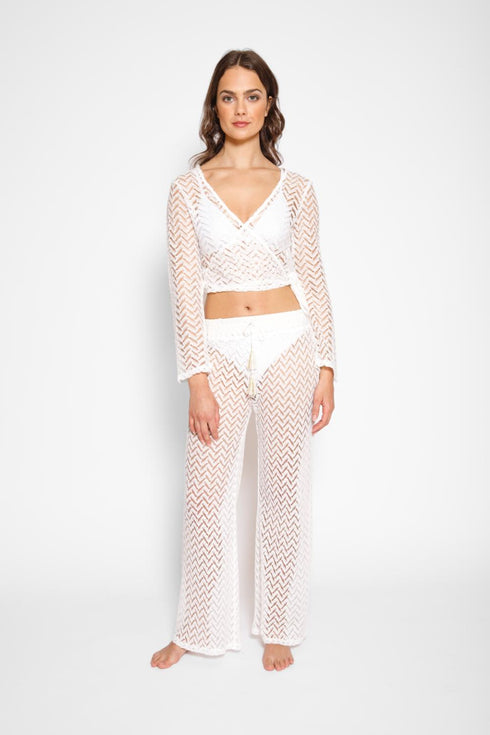 Koy Resort Zuma Long Sleeve Wrap Top