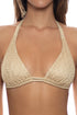 Luli Fama Golden Drift Triangle Halter Top