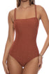Luli Fama Sunlit Sands Square Neck One Piece Fuller Coverage