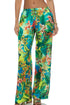 Luli Fama Peacock Affair Elastic Waistband Pant