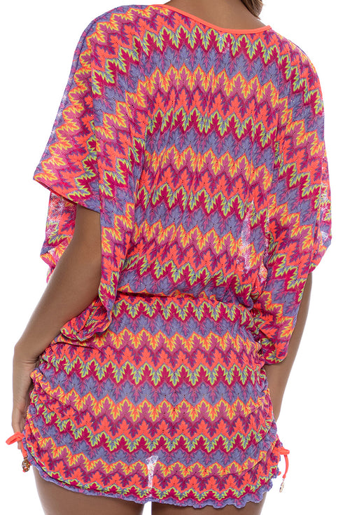 Luli Fama Song Of The Sea Cabana V-Neck Dress