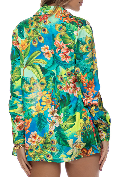 Luli Fama Peacock Affair Blouse