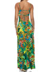 Luli Fama Peacock Affair Bandeau Dress