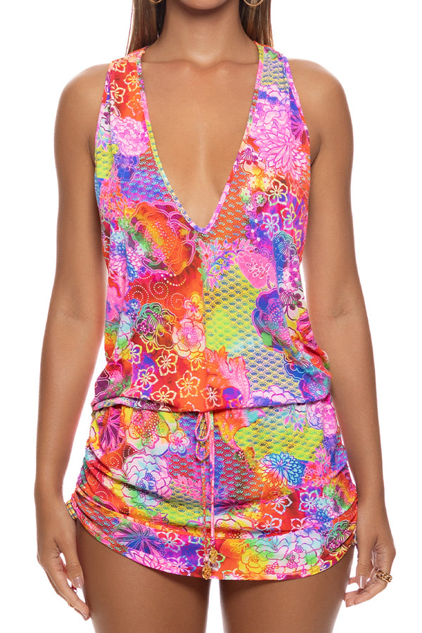Luli Fama Blooming Spark T Back Mini Dress