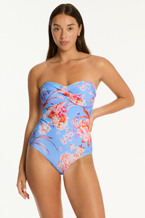 Sea Level Indochine Twist Bandeau One Piece