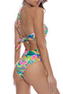 Luli Fama Wild Blooms Triple Loop Bandeau One Piece