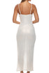 Luli Fama Sunlit Oasis Fitted Side Slit Maxi Dress