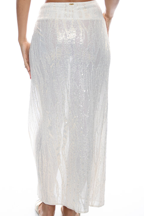 Luli Fama Opalescence Twist Front Skirt