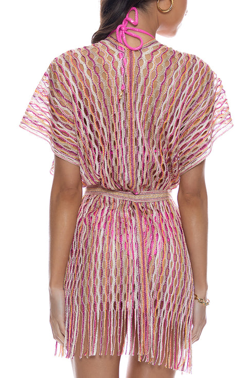 Luli Fama Sunrise Feels Short Caftan