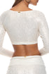 Luli Fama Sunlit Oasis Peek A Boo Ring Long Sleeve Top