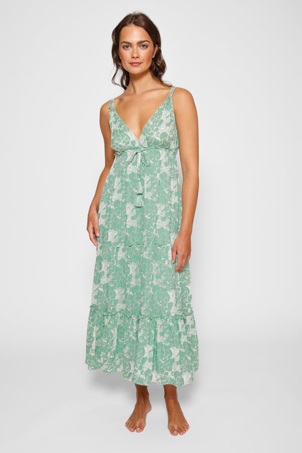 Koy Resort Bloom Tiered Midi Dress