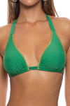 Luli Fama Luli Chic Luxe Stitch Triangle Triangle Halter Top