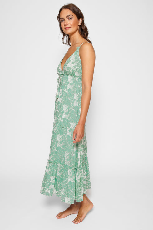 Koy Resort Bloom Tiered Midi Dress