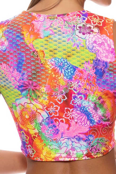 Luli Fama Blooming Spark Adjustable Tank Top