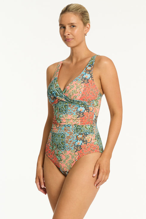 Sea Level Java Cross Front One Piece