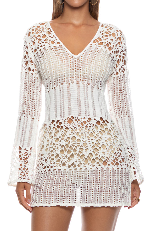 Luli Fama Day To Night Long Sleeve Short Dress