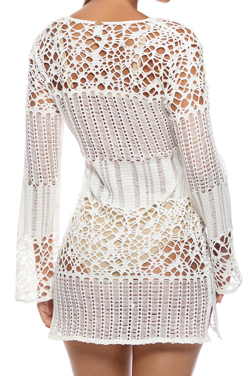 Luli Fama Day To Night Long Sleeve Short Dress