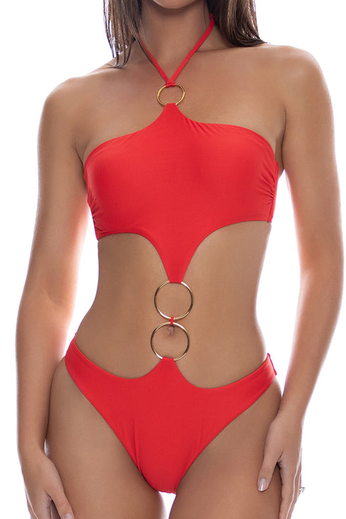 Luli Fama Inner Circle Handkerchief Multi Ring Monokini