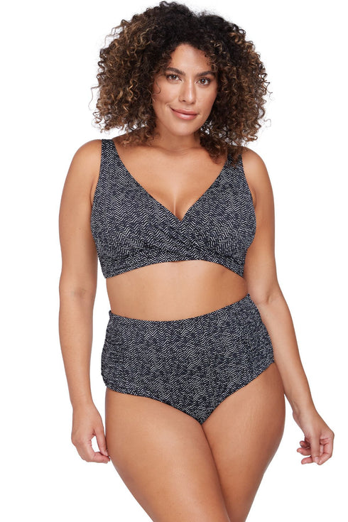 Artesands Zig Zag Cross Frnt Bikini Top