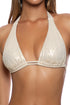 Luli Fama Liquid Voltage Triangle Halter Top