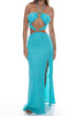 Luli Fama Wave Chaser Double Loop Bandeau Long Dress
