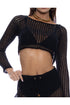Luli Fama On The Horizon Long Sleeve Crop Top