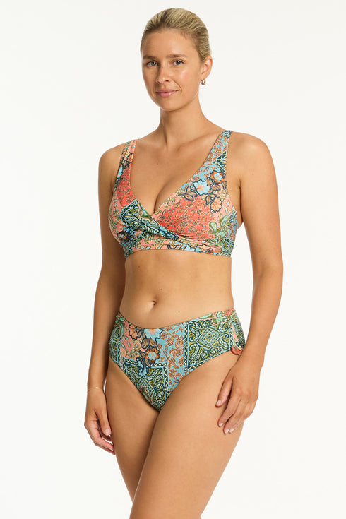 Sea Level Java Cross Front Bra Top