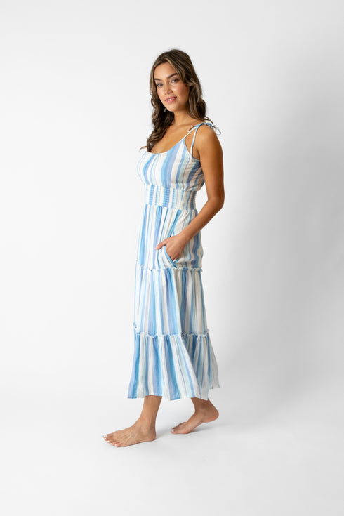 Koy Resort Sicily Shoulder Tie Maxi Dress