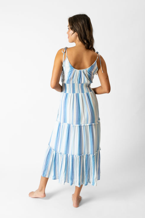 Koy Resort Sicily Shoulder Tie Maxi Dress