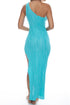 Luli Fama Wave Chaser Asymmetrical Cut Out Maxi Dress