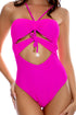 Luli Fama Amazonia Drawstring Halter Cut Out One Piece