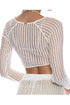 Luli Fama On The Horizon Long Sleeve Crop Top